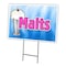 Signmission Malts Yard Sign & Stake outdoor plastic coroplast window, C-1824 Malts C-1824 Malts - alternate 1